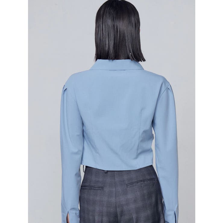 ギャザーフロントスキッパーシャツ | EMODA | 詳細画像10 