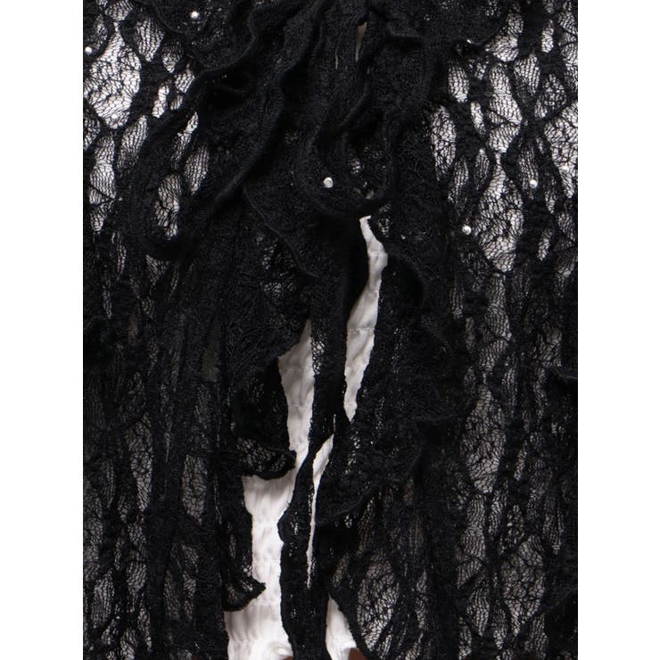 ドットラッフルフリルクロップトップ | EMODA | 詳細画像30 