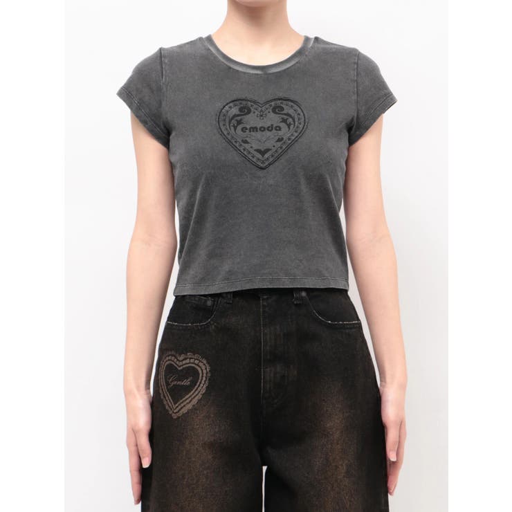 エンブレムハートパッチTシャツ | EMODA | 詳細画像27 