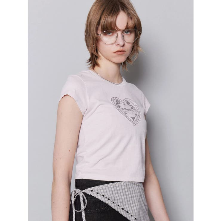 エンブレムハートパッチTシャツ | EMODA | 詳細画像3 