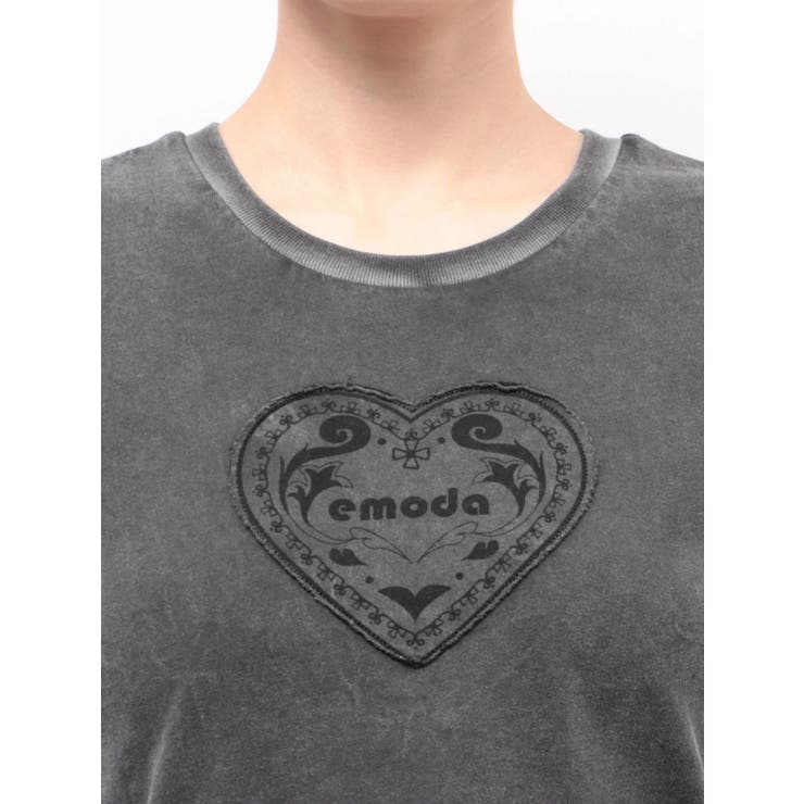 エンブレムハートパッチTシャツ | EMODA | 詳細画像30 