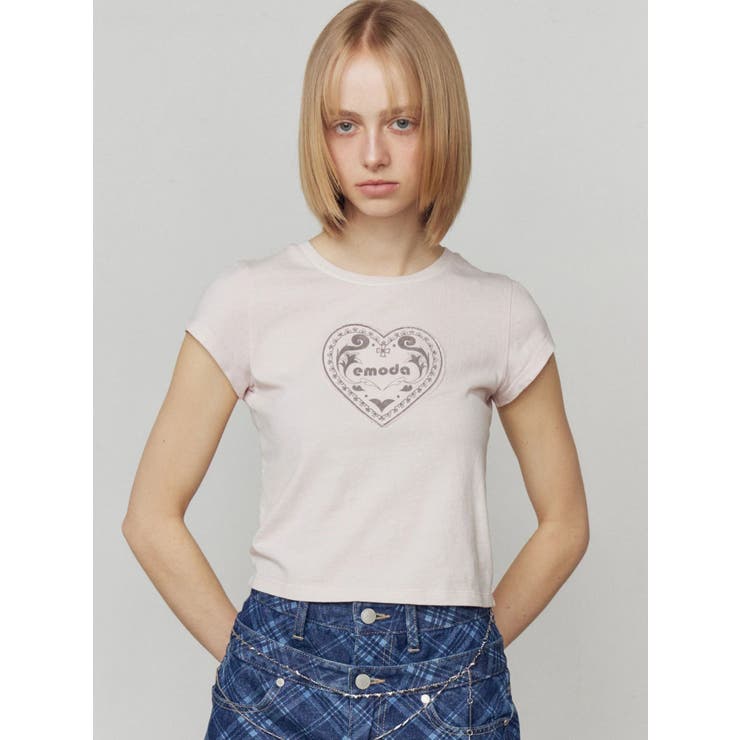 エンブレムハートパッチTシャツ | EMODA | 詳細画像41 