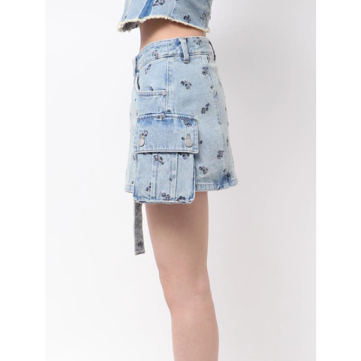 ロングベルトボックスデニムスカート | EMODA | 詳細画像24 