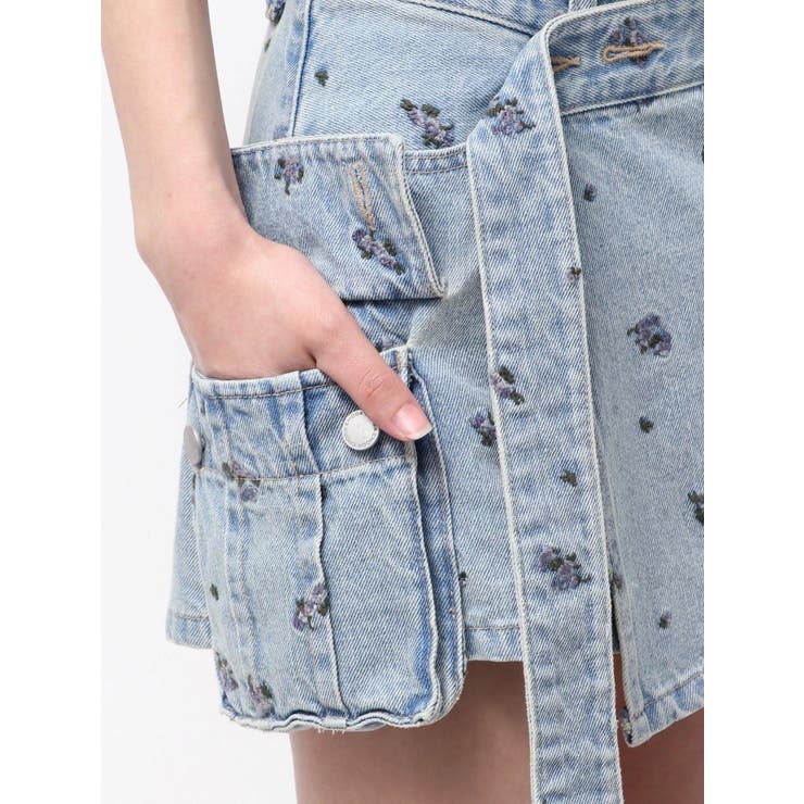 ロングベルトボックスデニムスカート | EMODA | 詳細画像28 