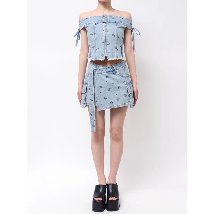 ロングベルトボックスデニムスカート | EMODA | 詳細画像31 