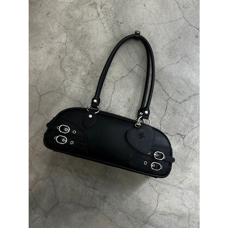 ブラック | ワイドボストンベルトショルダーバッグ | EMODA