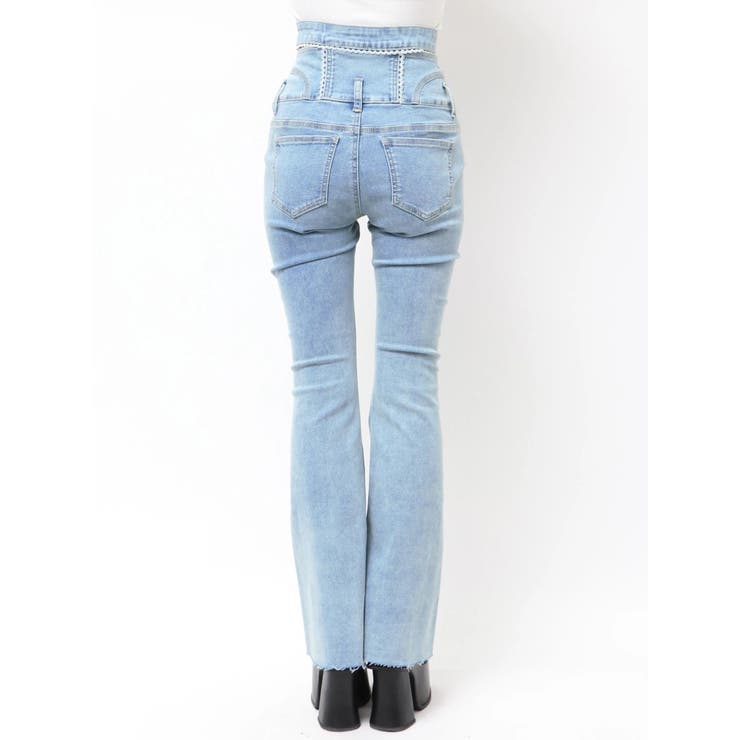 レースサイドオープンフレアパギンス | EMODA | 詳細画像5 