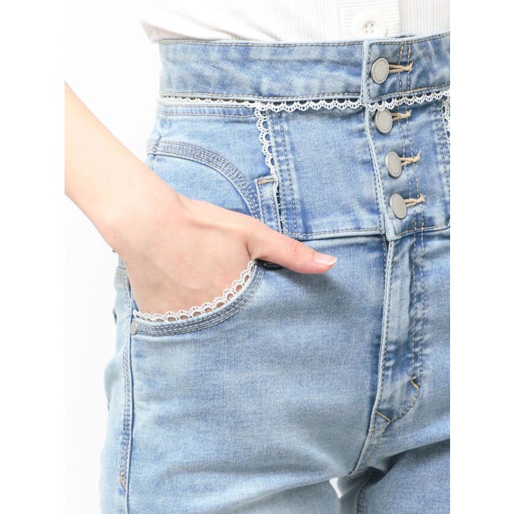 レースサイドオープンフレアパギンス | EMODA | 詳細画像8 