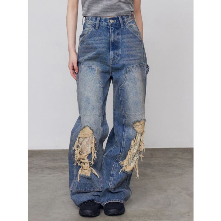 レースクラッシュルーズデニム | EMODA | 詳細画像2 