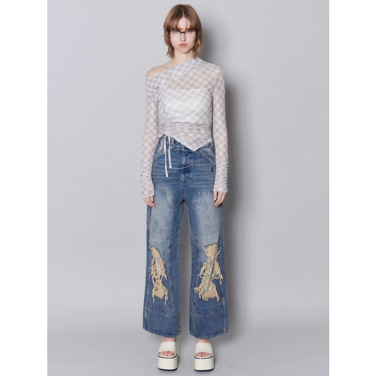 レースクラッシュルーズデニム | EMODA | 詳細画像3 