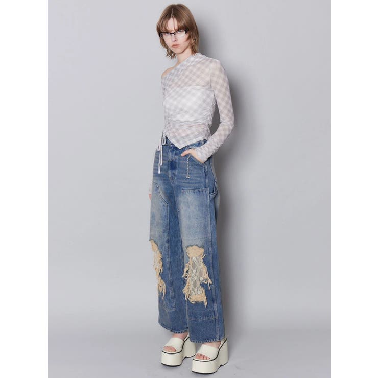 レースクラッシュルーズデニム | EMODA | 詳細画像5 