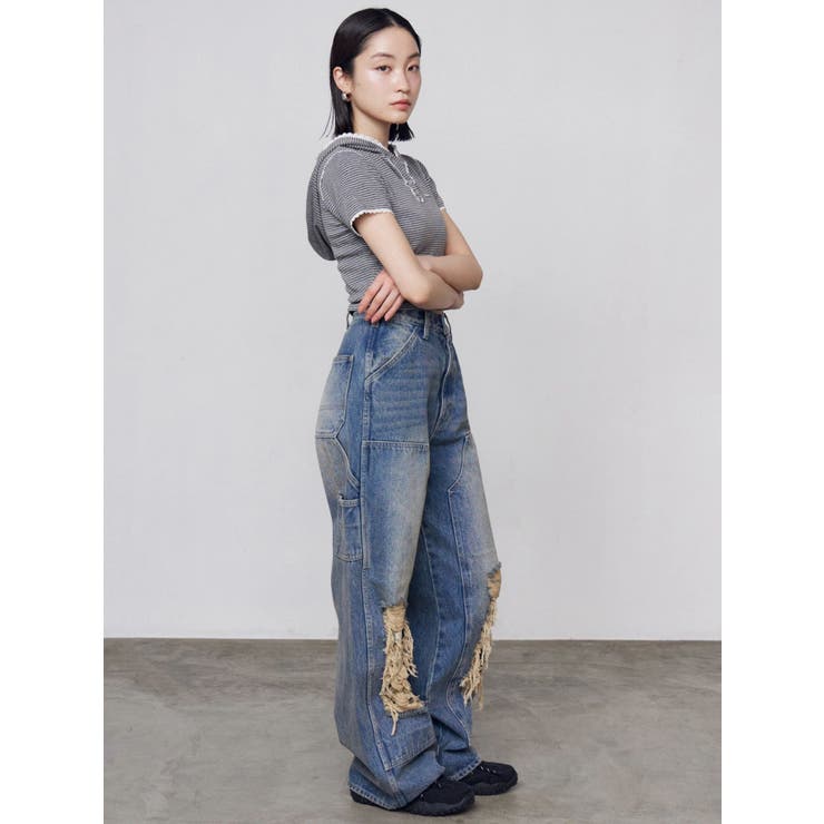 レースクラッシュルーズデニム | EMODA | 詳細画像8 