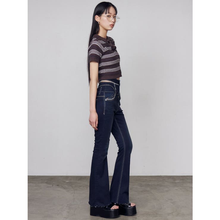 ボーダーポロニット | EMODA | 詳細画像16 