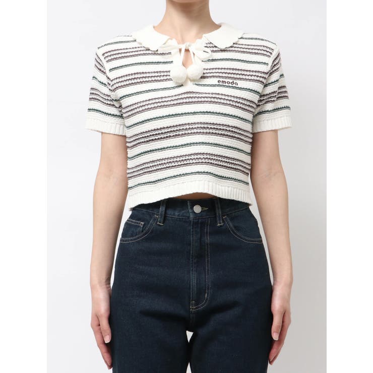 ボーダーポロニット | EMODA | 詳細画像17 