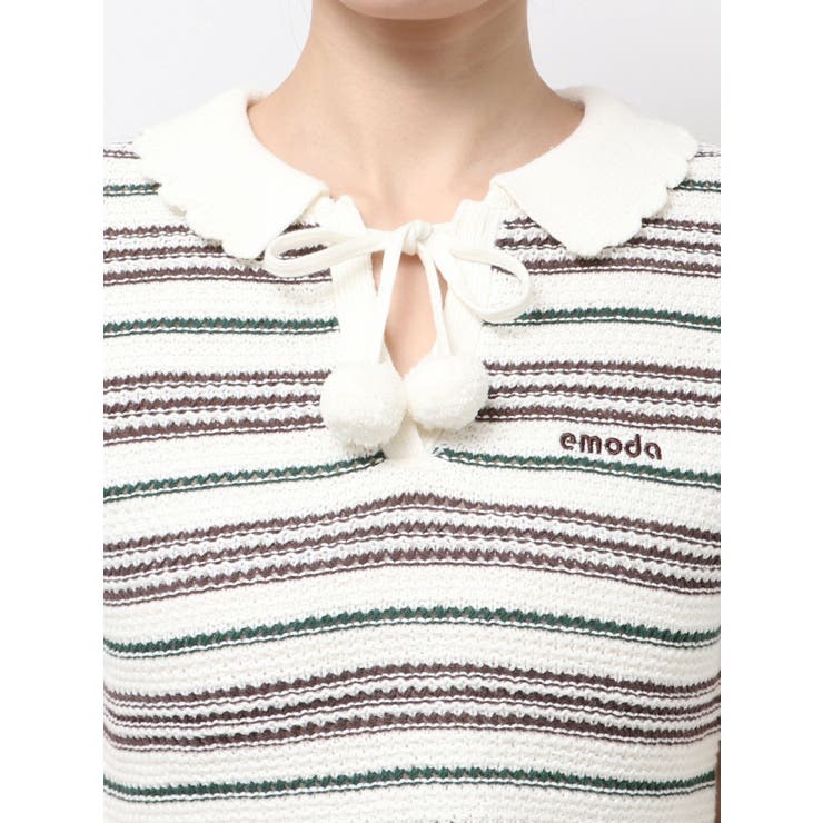 ボーダーポロニット | EMODA | 詳細画像20 