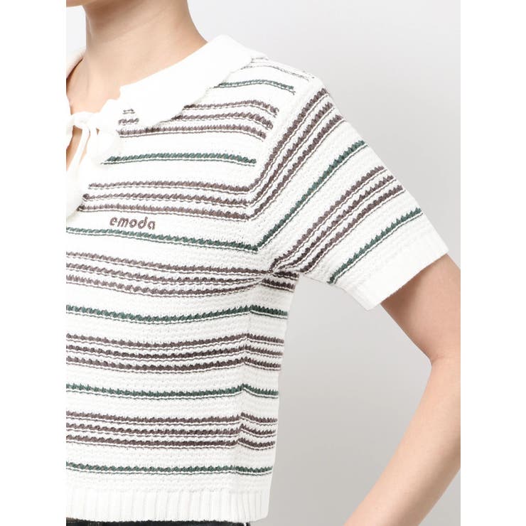 ボーダーポロニット | EMODA | 詳細画像21 