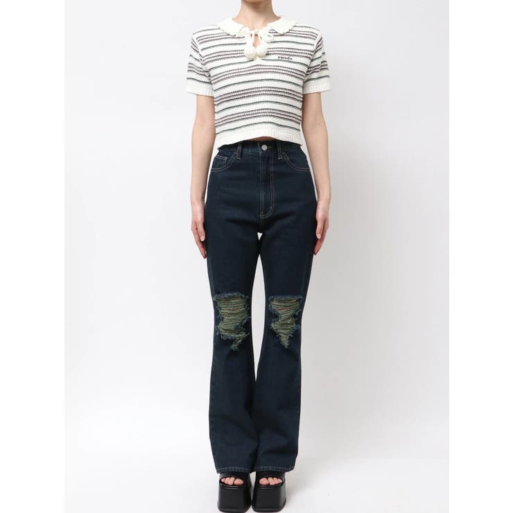 ボーダーポロニット | EMODA | 詳細画像24 