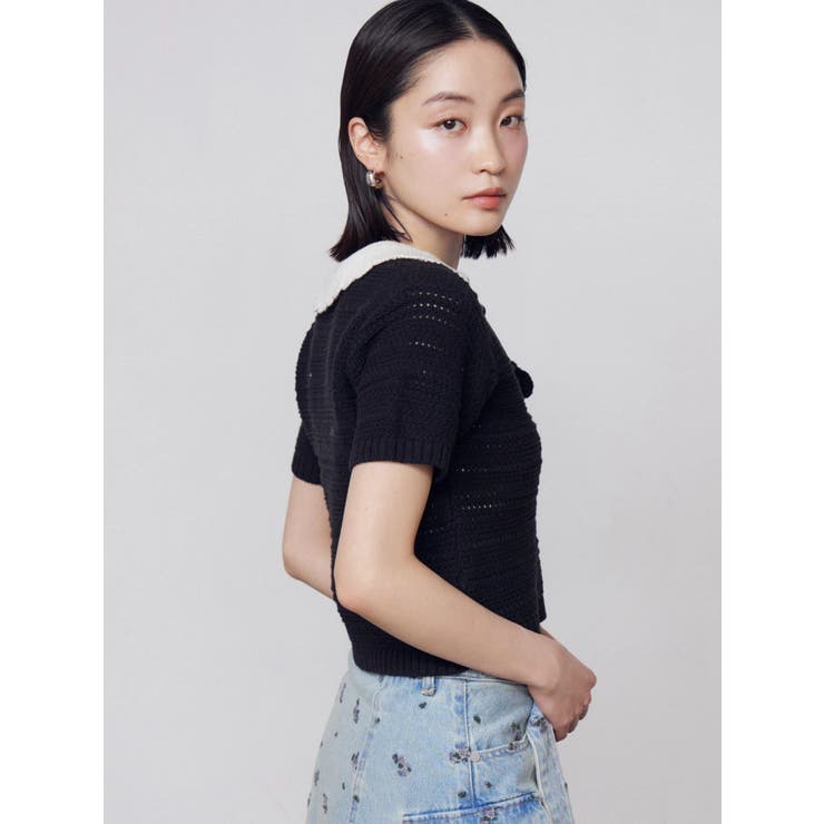 ボーダーポロニット | EMODA | 詳細画像9 