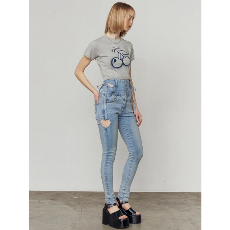 【WEB限定カラーあり】チェリープリントTシャツ | EMODA | 詳細画像18 