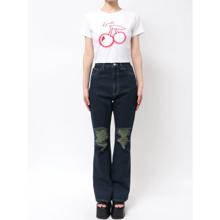 【WEB限定カラーあり】チェリープリントTシャツ | EMODA | 詳細画像42 