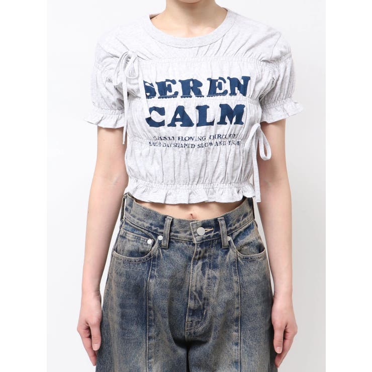 ロゴギャザーTシャツ | EMODA | 詳細画像13 