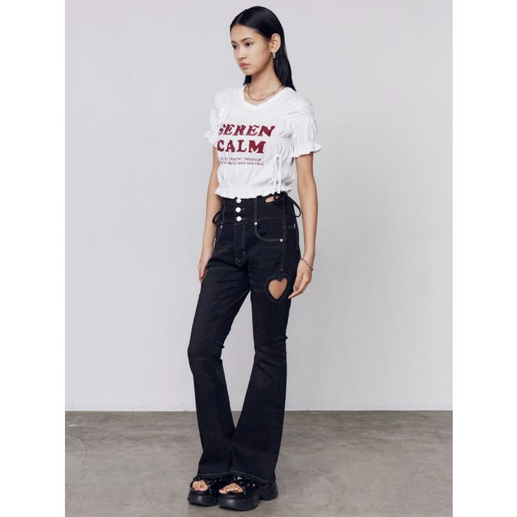 ロゴギャザーTシャツ | EMODA | 詳細画像6 