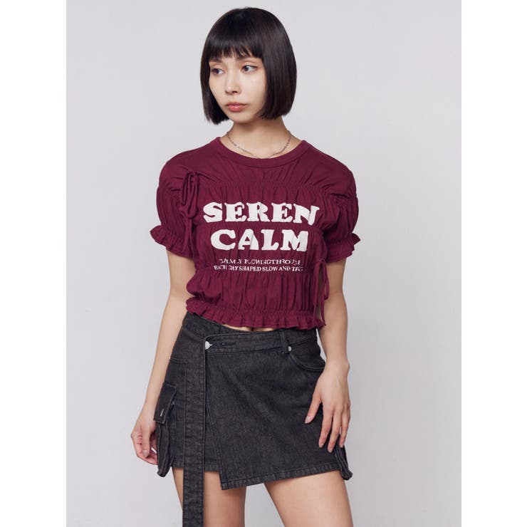ロゴギャザーTシャツ | EMODA | 詳細画像8 