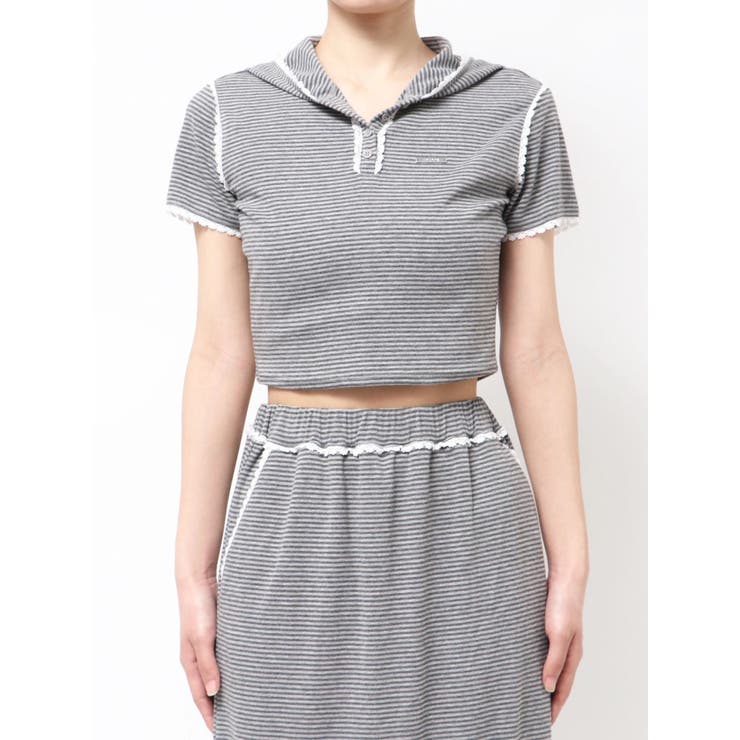 レースラインフーディトップス | EMODA | 詳細画像3 