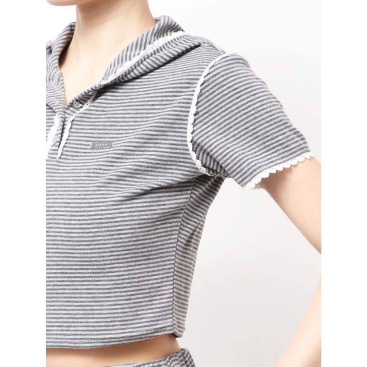 レースラインフーディトップス | EMODA | 詳細画像7 