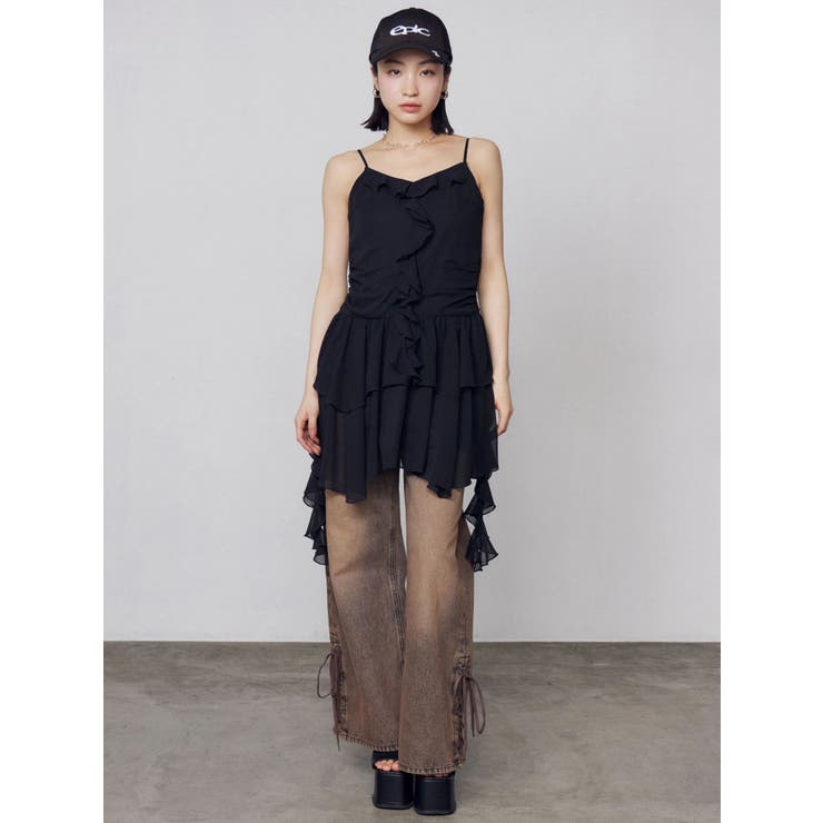 シアーラッフルキャミロングトップ | EMODA | 詳細画像3 