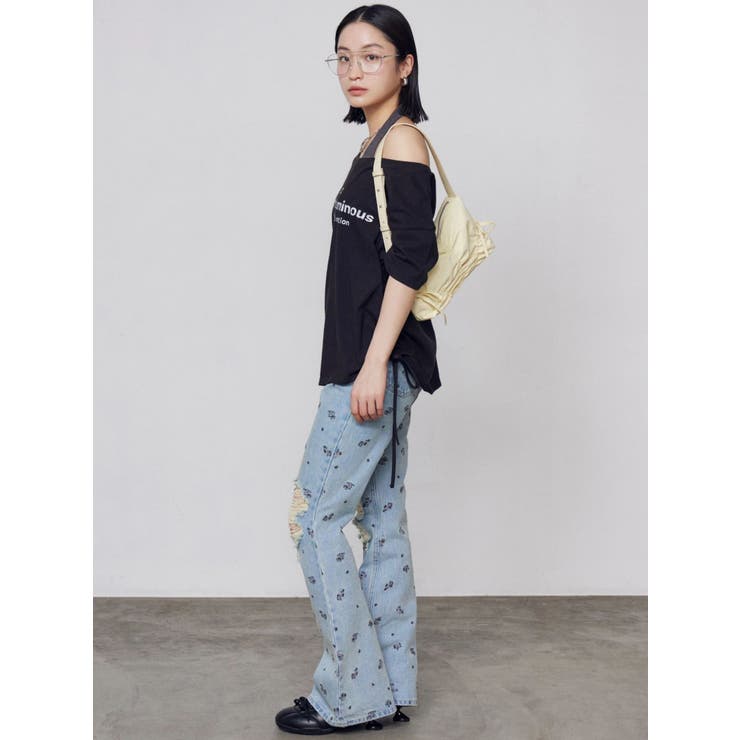 ルーズネックストリングTシャツ | EMODA | 詳細画像15 