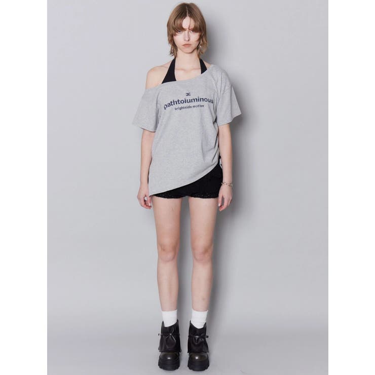 ルーズネックストリングTシャツ | EMODA | 詳細画像5 