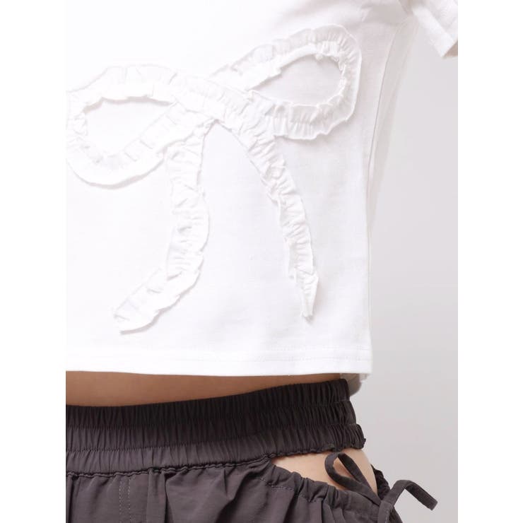 フリルパッチミニマルTシャツ | EMODA | 詳細画像21 