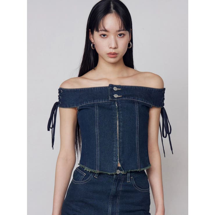 デニムオフショルダートップ | EMODA | 詳細画像13 