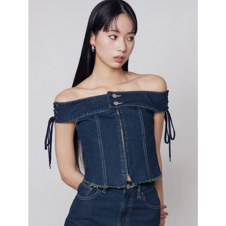 デニムオフショルダートップ | EMODA | 詳細画像14 