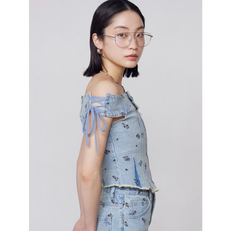 デニムオフショルダートップ | EMODA | 詳細画像8 