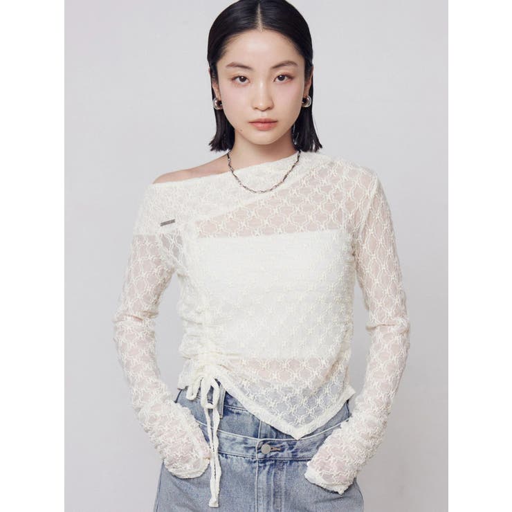 アシンメトリーオフショルダートップ | EMODA | 詳細画像1 