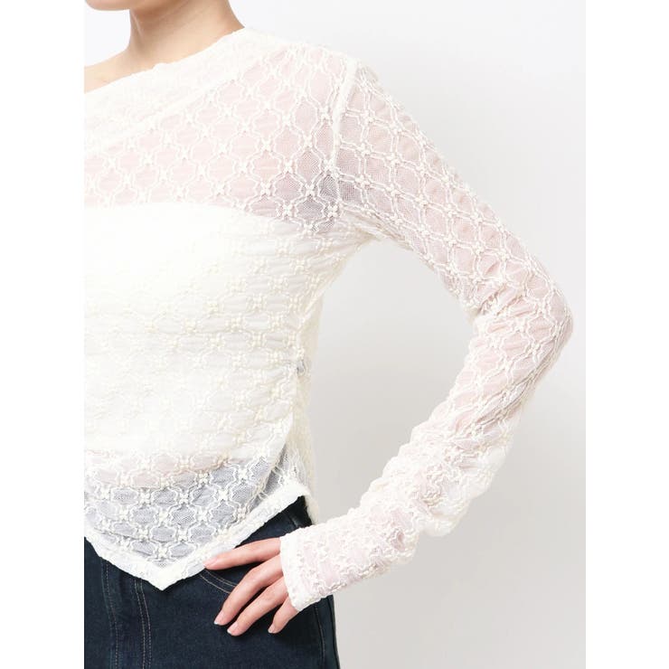 アシンメトリーオフショルダートップ | EMODA | 詳細画像21 