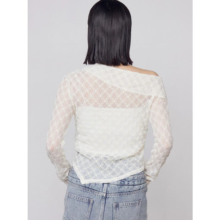 アシンメトリーオフショルダートップ | EMODA | 詳細画像4 