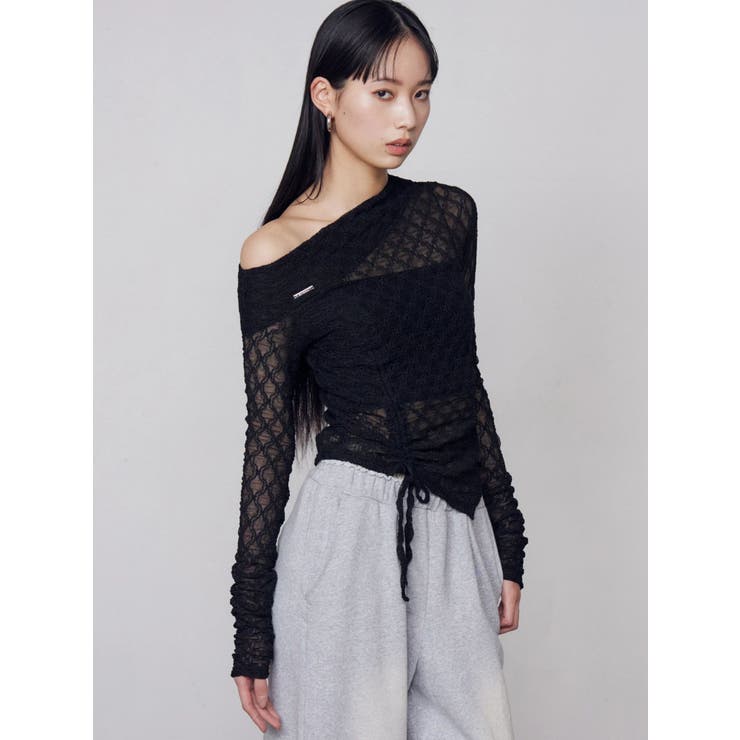 アシンメトリーオフショルダートップ | EMODA | 詳細画像7 