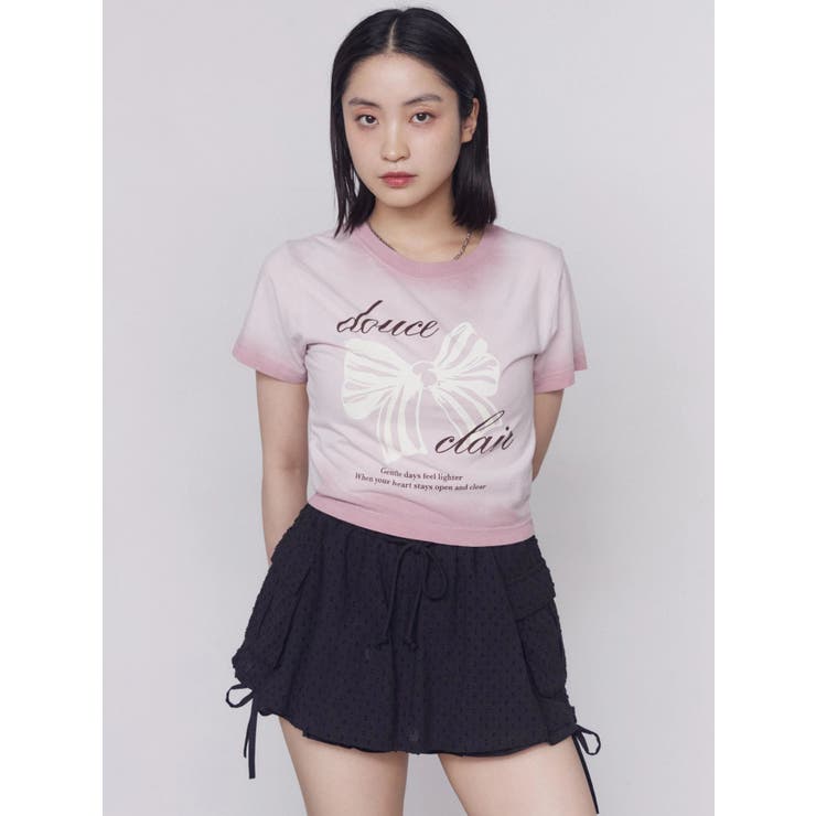 リボンプリントTシャツ | EMODA | 詳細画像13 