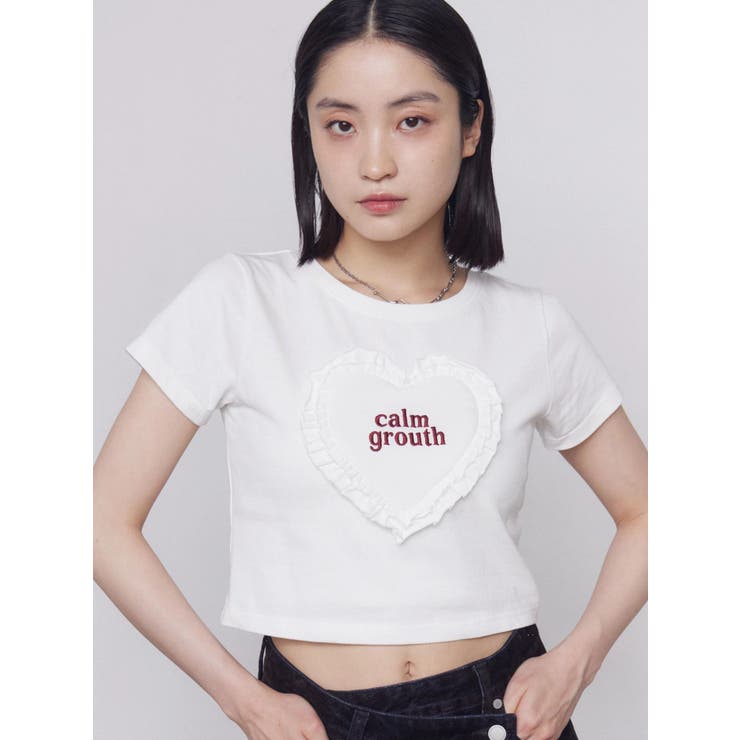 ハートフリルロゴTシャツ | EMODA | 詳細画像21 