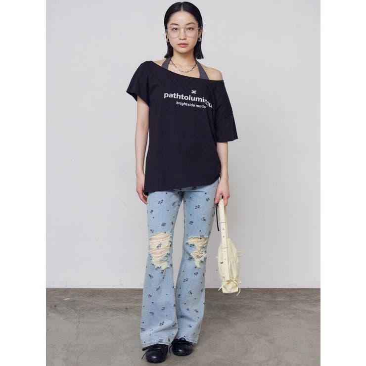 ルーズネックストリングTシャツ | EMODA | 詳細画像18 