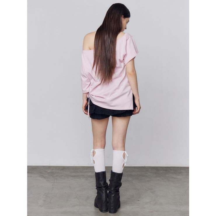 ルーズネックストリングTシャツ | EMODA | 詳細画像24 