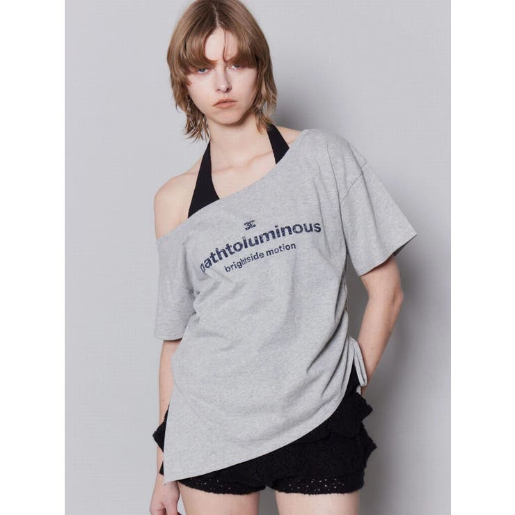 ルーズネックストリングTシャツ | EMODA | 詳細画像25 