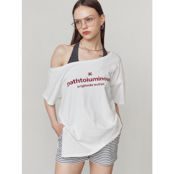 ルーズネックストリングTシャツ | EMODA | 詳細画像8 