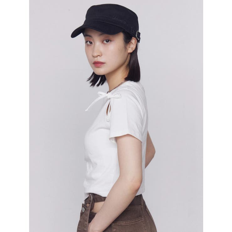 アシンメトリーカットアウトTシャツ | EMODA | 詳細画像17 