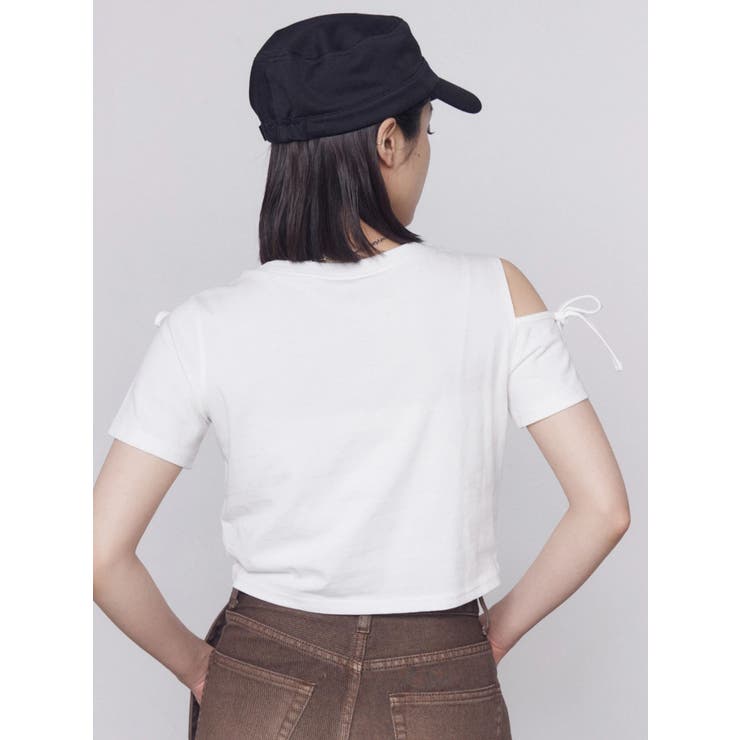 アシンメトリーカットアウトTシャツ | EMODA | 詳細画像18 