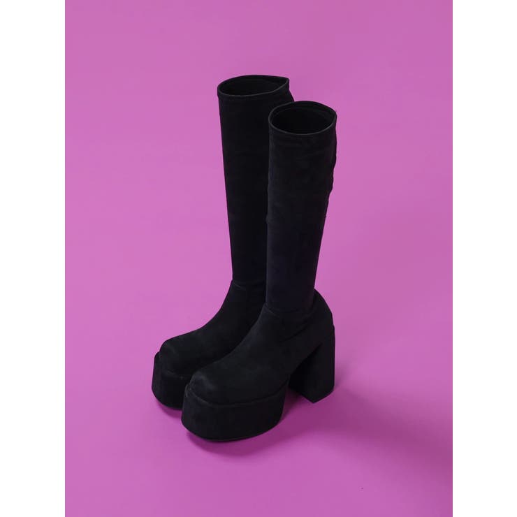 【WEB限定商品】バルキープランプフィットブーツ | EMODA | 詳細画像2 