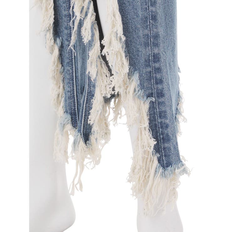 R13／double classic shredd hem／ダメージデニム ヘムブロークン